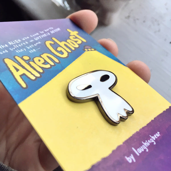 Alien Ghost Enamel Pin