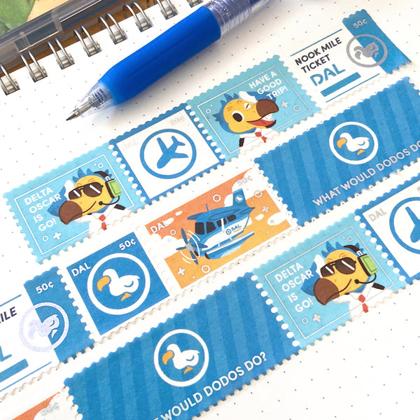 Dodo Airlines Stamp Washi Tape