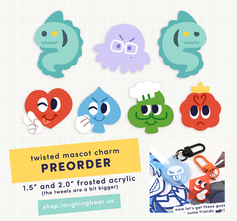 Twisted Mascot Set 2 Charms [PREORDER]