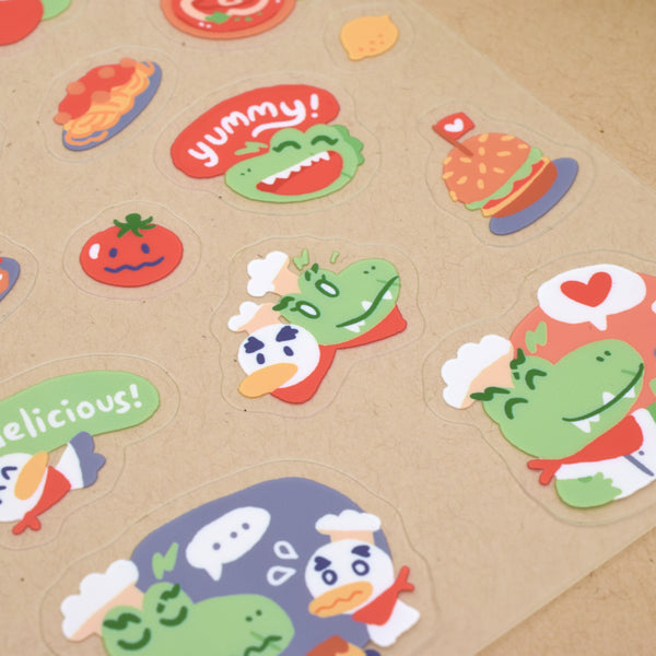 Chef Croc & Gull Stickersheet