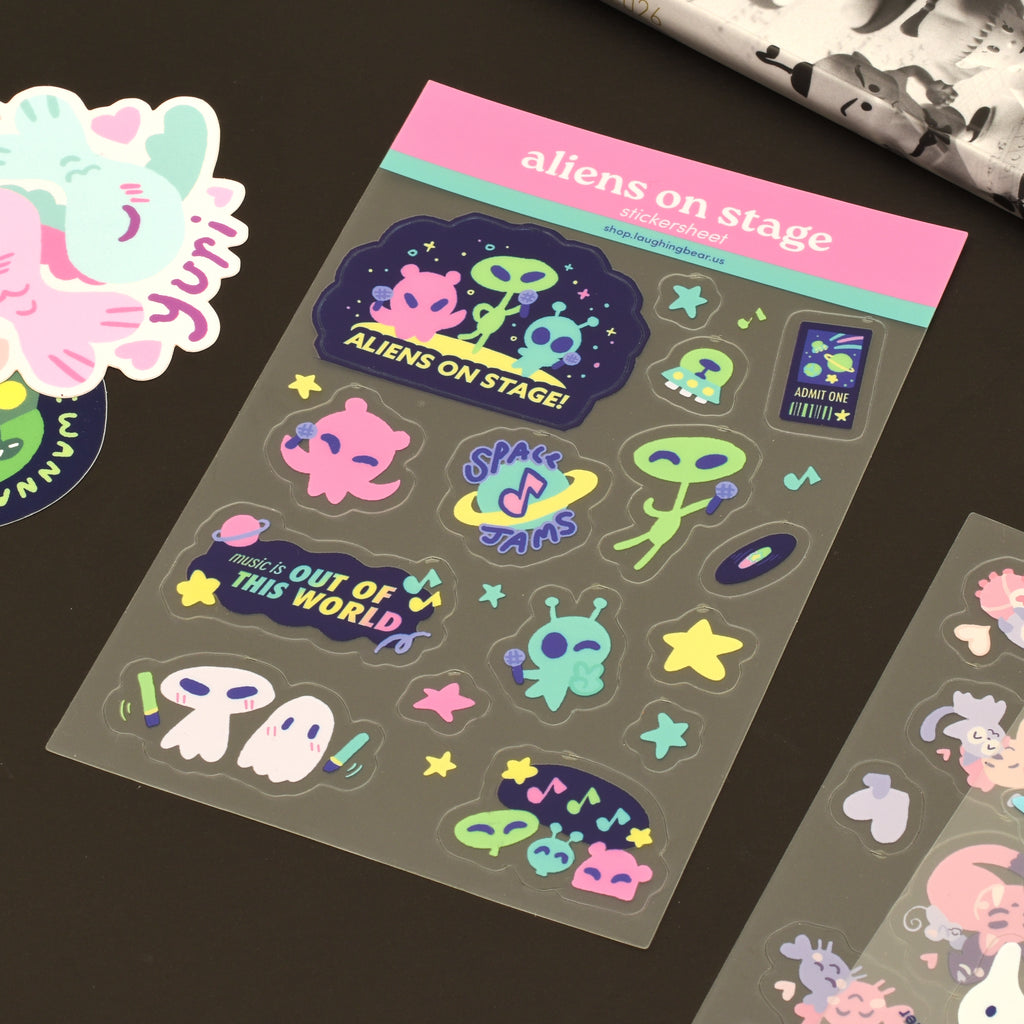Aliens on Stage Stickersheet