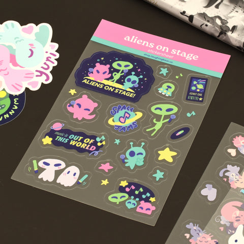 Aliens on Stage Stickersheet