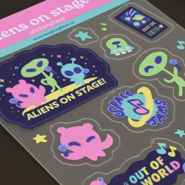 Aliens on Stage Stickersheet