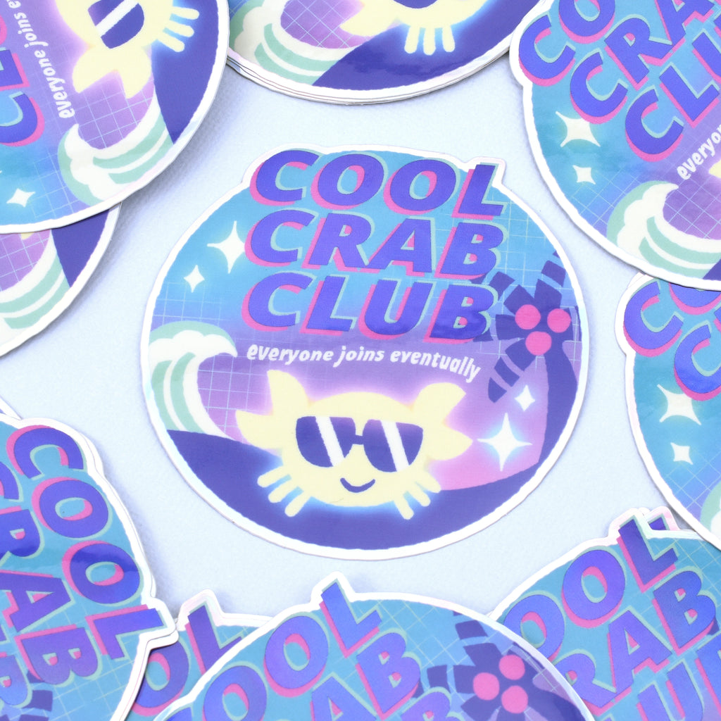 Cool Crab Club Sticker
