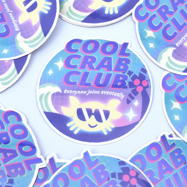 Cool Crab Club Sticker