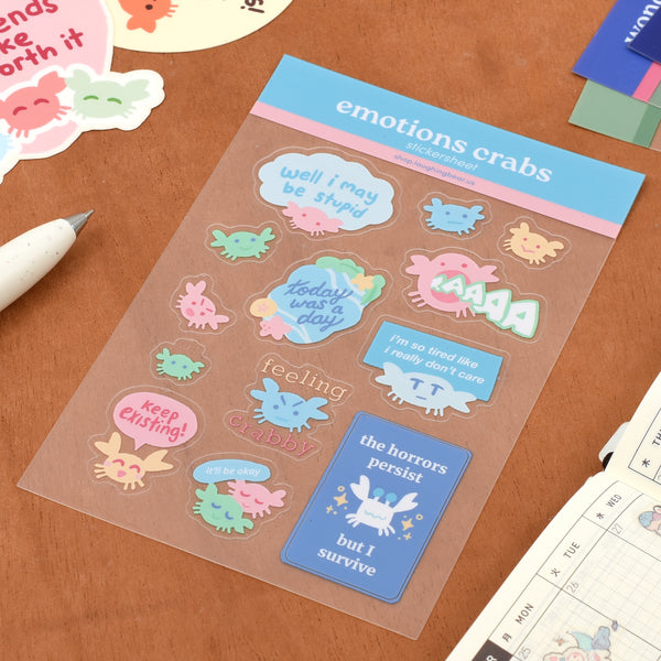 Emotions Crabs Stickersheet