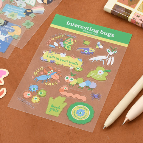 Interesting Bugs Stickersheet