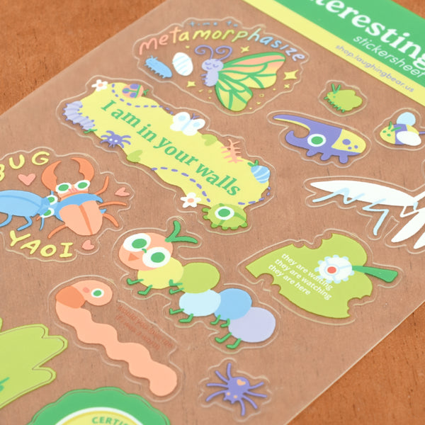 Interesting Bugs Stickersheet