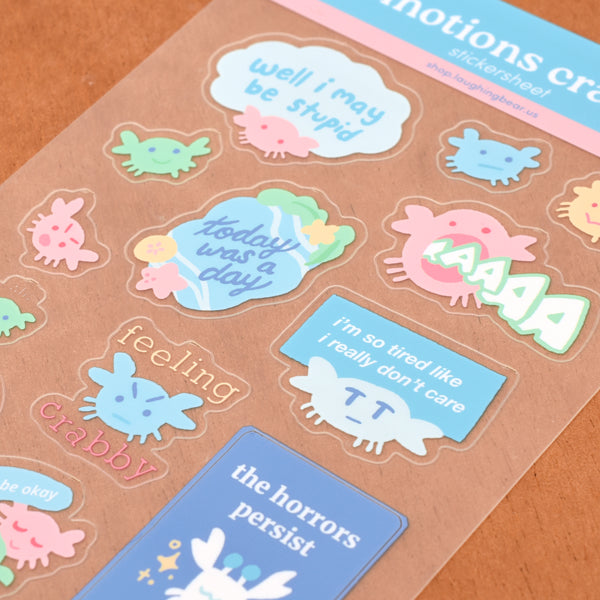 Emotions Crabs Stickersheet