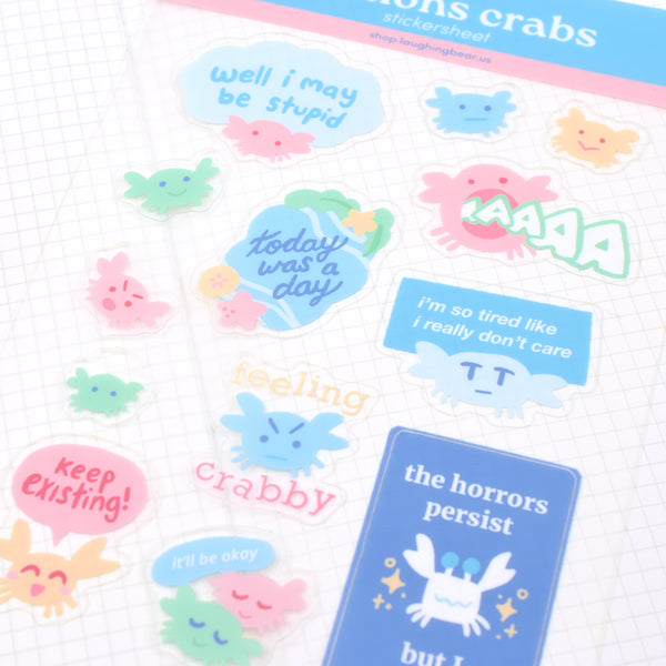 Emotions Crabs Stickersheet