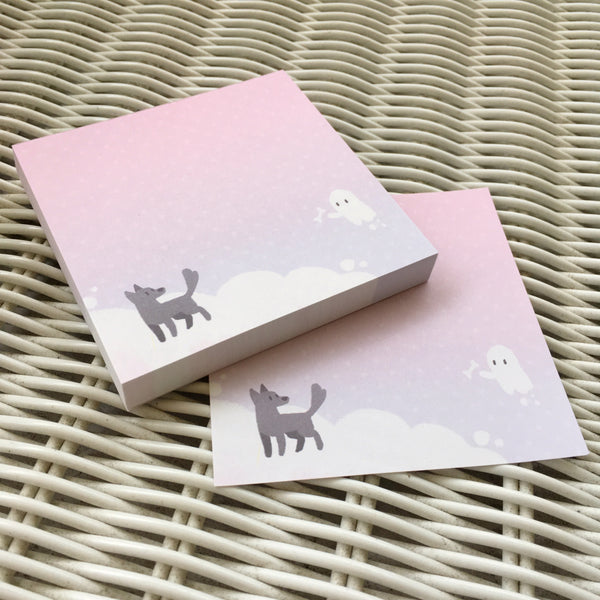 Ghost and Dog Memo Pad