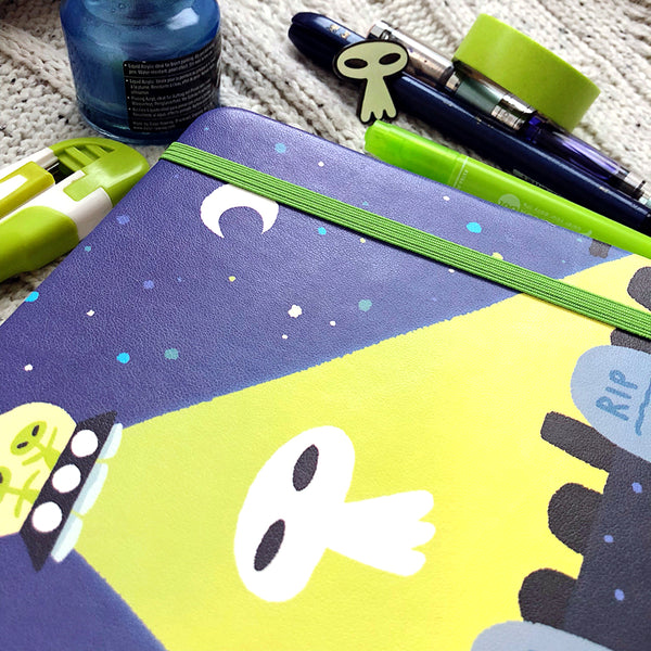 Alien Ghost Square Notebook