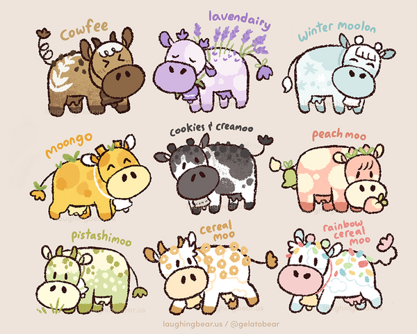 Flavorful Cow Stickers
