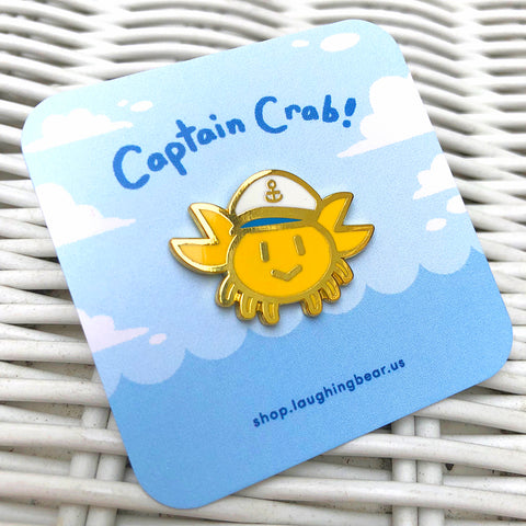 Captain Crab Enamel Pin