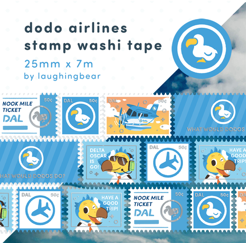Dodo Airlines Stamp Washi Tape