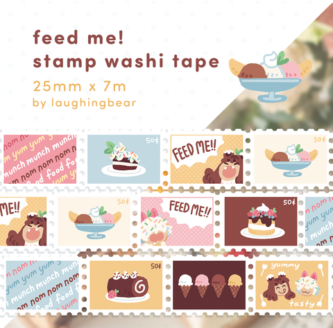 Feed Me! Stamp Washi Tape