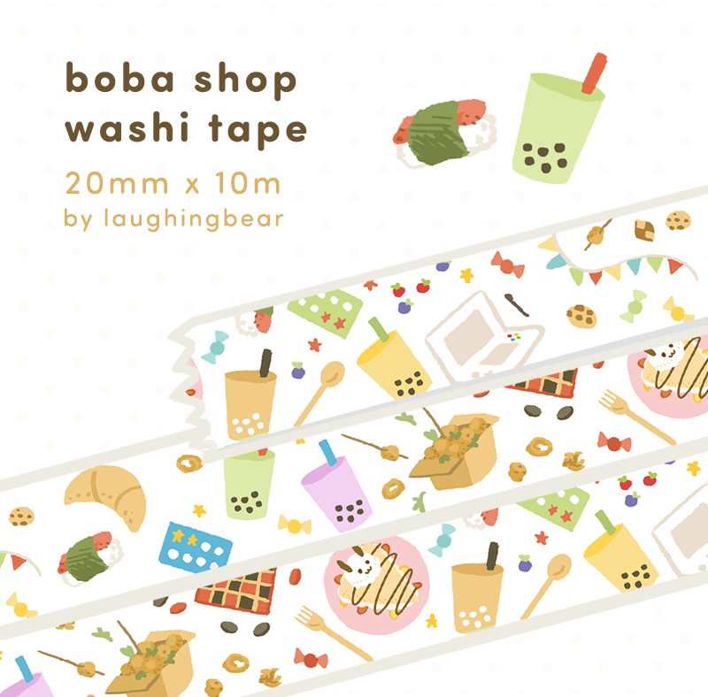 Boba Shop Washi Tape