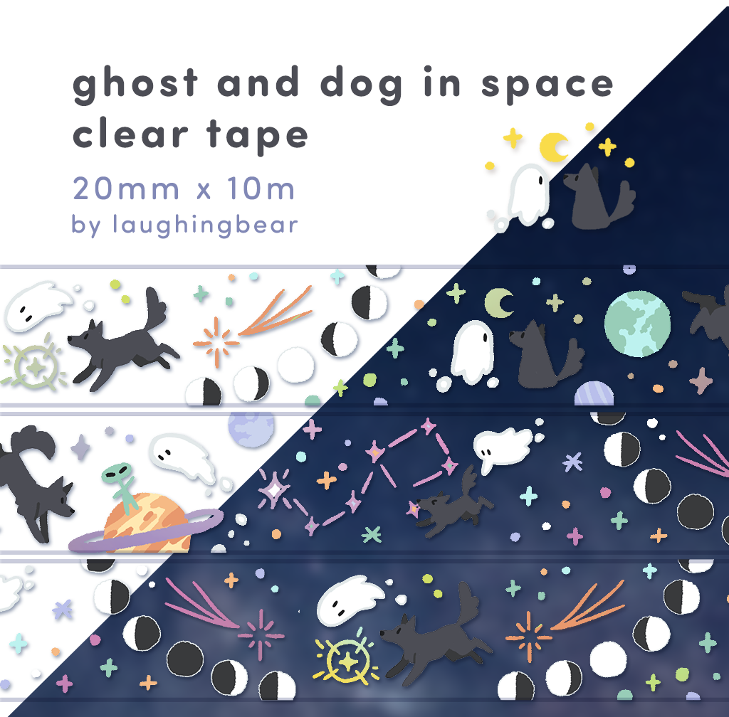 Ghost and Dog in Space Clear Tape